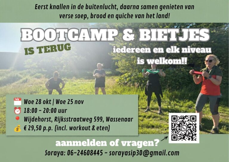 Bootcamp & Bietjes in Wassenaar is terug! | Sporten & Eten op het Land